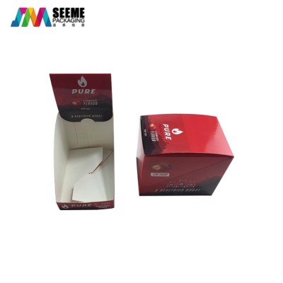 Cheap Customized Logo Printed foldable paper card Counter Display Box