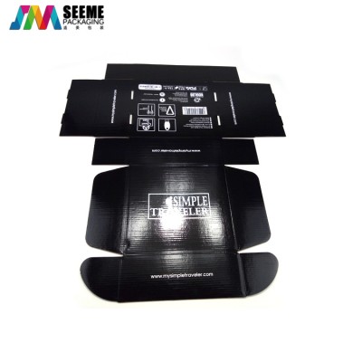 2020 Good Quality Black Glossy Aircraft Mailer Packaging Gift Box Corrugated Paper Box