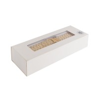 white box for band with plastic window for display gift box