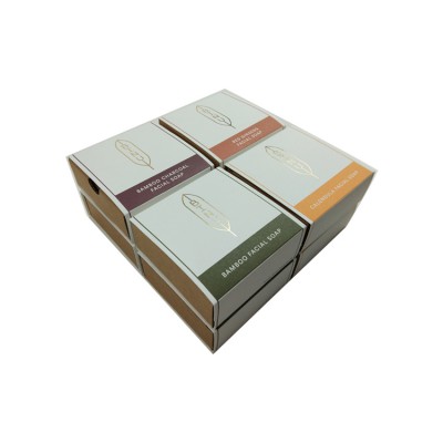 Luxury eco-friendly handmade paper sleeve carton gift packaging soap box