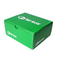 Green customized flat folding square corrugated shipping mailer gift packaging box for display