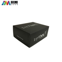 Custom card paper packaging boxes black box with hot stamping logo